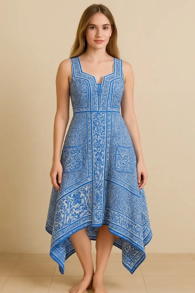 Santorini Stroll Midi Dress