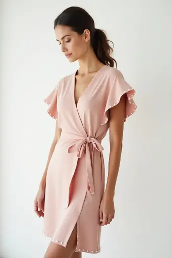 Rosewater Bloom Wrap Dress